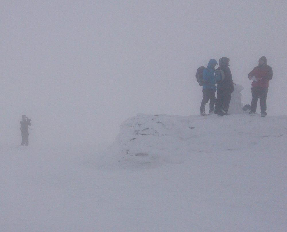 Winter hiking on Lugnaquilla