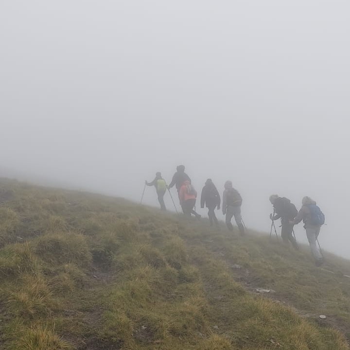 Hiking in poor visibility