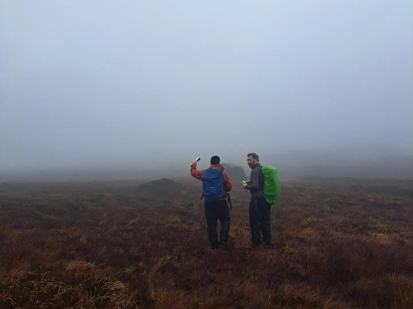 Mountain navigation in poor visibility